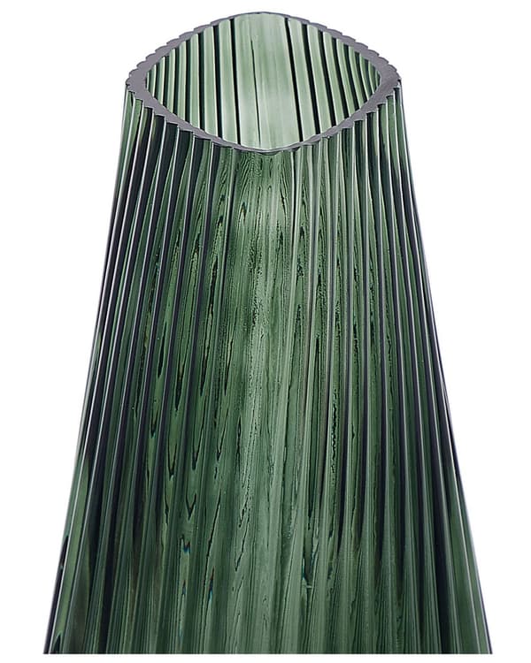 Vase Grønn Glass 26 cm Halvgjennomsiktig Moderne design Blomstervase Dekorasjon Tilbehør