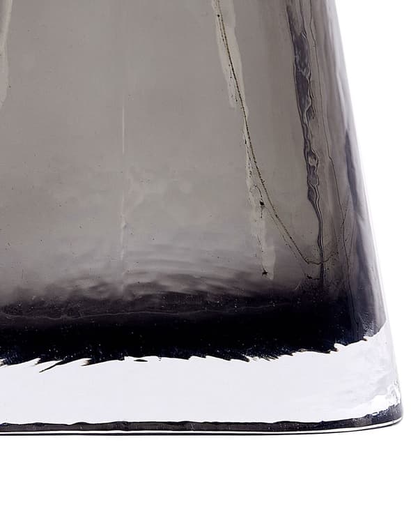 Blomstervase Mørkegrå Grå Glass 20 cm Dekorativ Bordplate Hjemdekorasjon Moderne