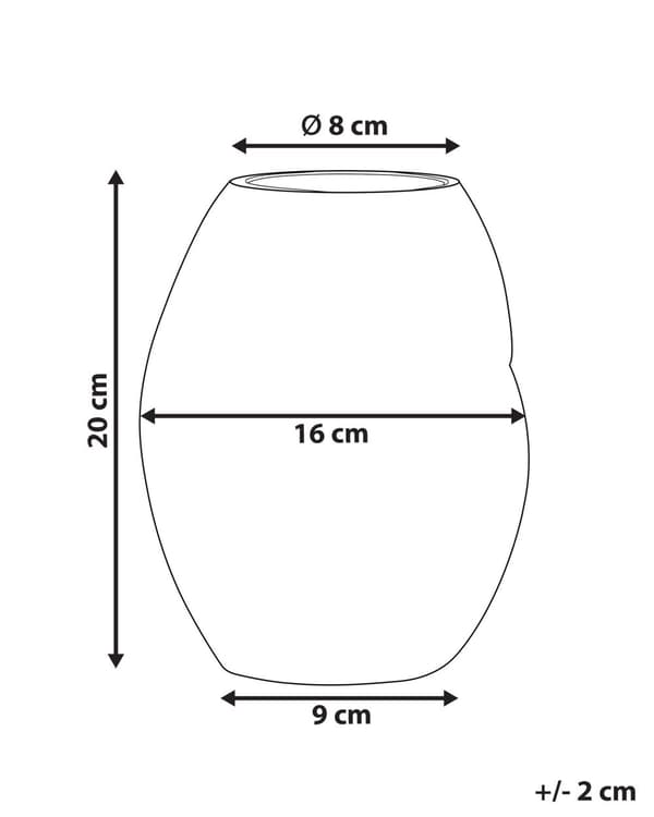 Blomstervase Oransje Glass 20 cm Dekorativ Bordplate Hjemdekorasjon Moderne