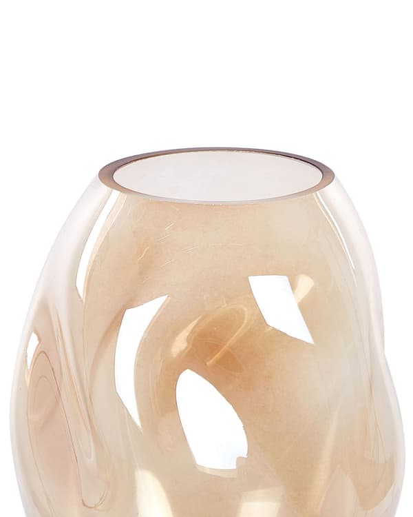 Blomstervase Oransje Glass 20 cm Dekorativ Bordplate Hjemdekorasjon Moderne