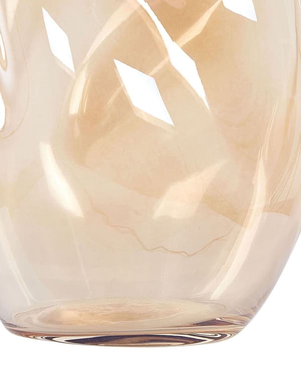 Blomstervase Oransje Glass 20 cm Dekorativ Bordplate Hjemdekorasjon Moderne