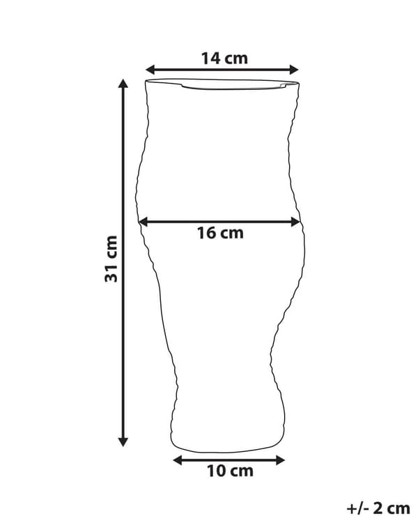 Blomstervase Grå Glass 31 cm Dekorativ Bordplate Hjemdekorasjon Moderne