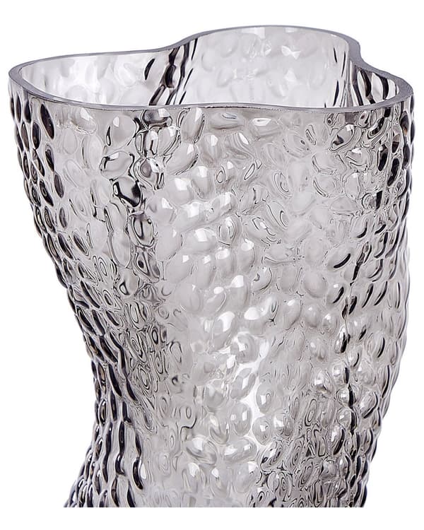 Blomstervase Grå Glass 31 cm Dekorativ Bordplate Hjemdekorasjon Moderne