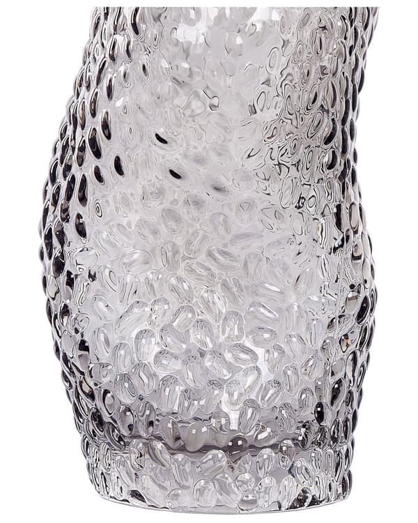 Blomstervase Grå Glass 31 cm Dekorativ Bordplate Hjemdekorasjon Moderne