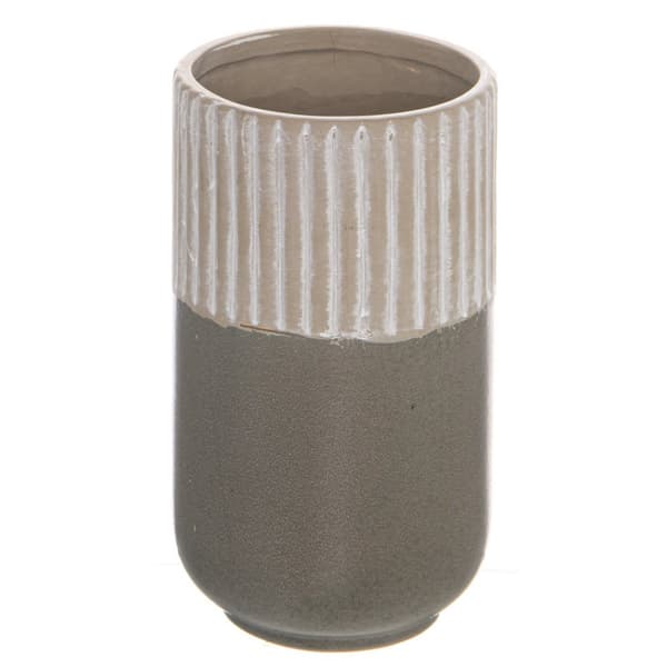 Hill Interiors Mason Collection Keramisk rak vas Grey 22cm x 13cm x 13cm