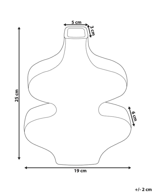 Vase Svart Porselen H25 cm Abstrakt form Dekorasjon Tilbehør Moderne design Blomstervase