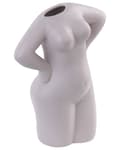 Miniatyrbilde 4 av 7: Vase Beige Porselen H24 cm Formet som en kvinne Abstrakt design Dekorasjon Tilbehør Moderne Vanntett