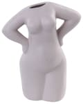 Miniatyrbilde 1 av 7: Vase Beige Porselen H24 cm Formet som en kvinne Abstrakt design Dekorasjon Tilbehør Moderne Vanntett