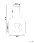 Miniatyrbilde 3 av 5: Vase Hvit Porselen H22 cm Flaskeformet Rund form Dekorasjon Tilbehør Moderne design Blomstervase