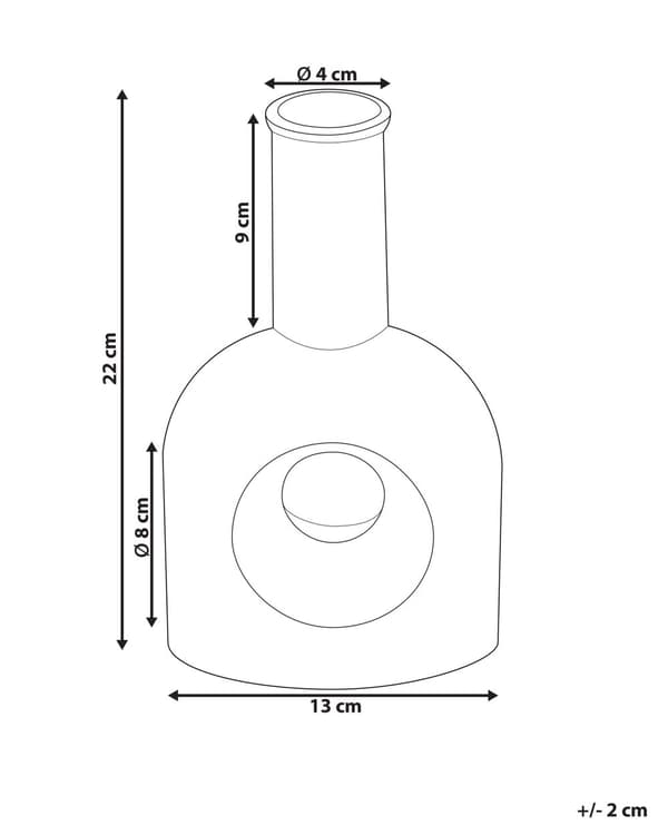 Vase Hvit Porselen H22 cm Flaskeformet Rund form Dekorasjon Tilbehør Moderne design Blomstervase