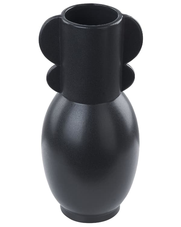 Vase Svart Porselen H29 cm Abstrakt form Dekorasjon Tilbehør Moderne design