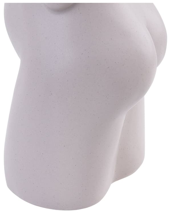 Kukkamaljakko beige 17 x 24 x 6 cm posliini vartalon muotoinen kevyt moderni feminiininen