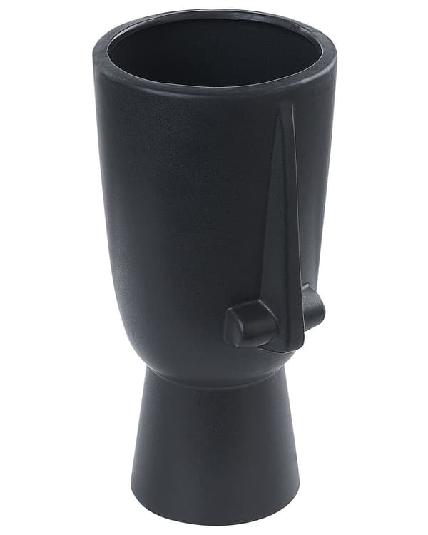 Dekorativ Bordsvas Svart Porslin 22 cm Abstrakt