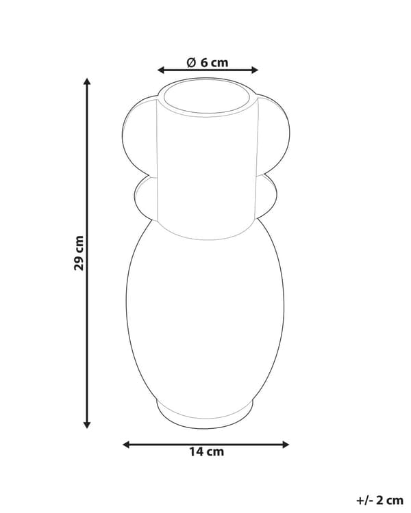 Dekorativ Bordsvas Svart 29 cm Modern