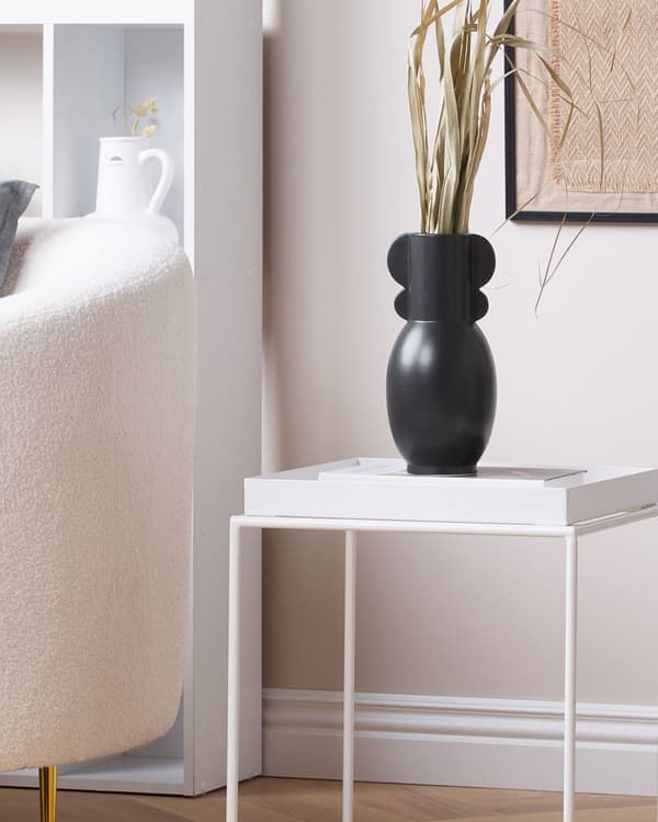 Dekorativ Bordsvas Svart 29 cm Modern