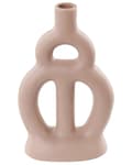 Miniatyrbilde 4 av 6: Dekorativ Blomstervase Beige Porselen 28 cm Moderne Abstrakt Form Vanntett Stue Soverom