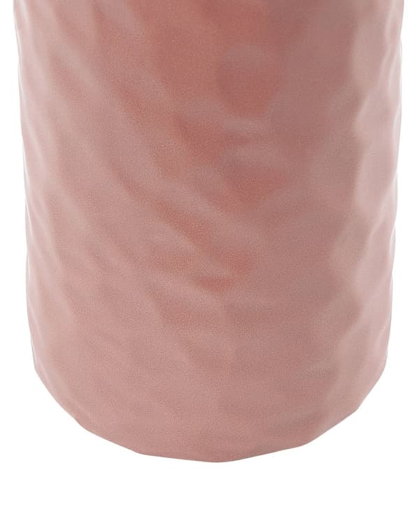 Kukkamaljakko pastellipinkki 10 x 24 x 10 cm posliini kahvat kevyt retro perinteinen