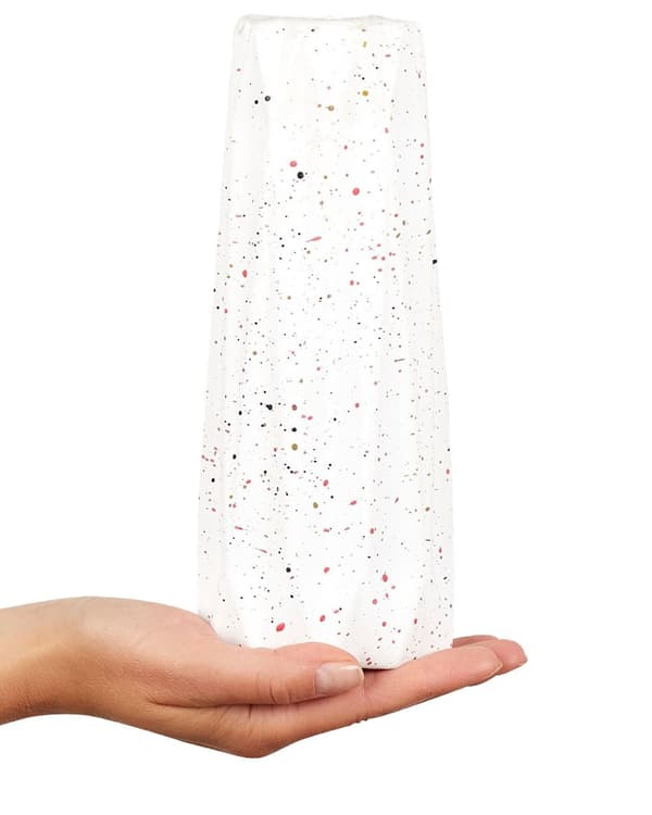 Kukkamaljakko luonnonvalkoinen 9 x 24 x 9 cm kivitavara käsintehty moderni boho