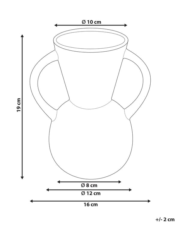 Dekorativ vase Brun Porcelæn 19 cm til Blomster Bord Tilbehør Minimalistisk