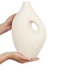 Miniatyrbillede 6 af 9: Blomstervase Hvid Porcelæn 32 cm Dekorativ Håndlavet Vase Hjemmetilbehør Dekoration Moderne Design