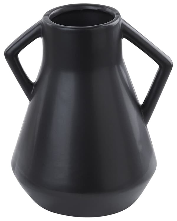 Dekorativ Vase Sort Keramik 30 cm til Blomster Bord Tilbehør Minimalistisk