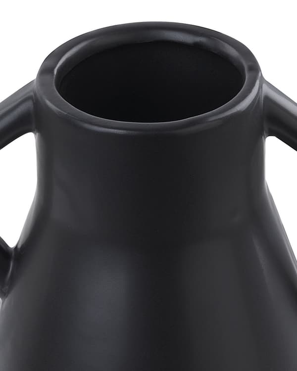 Blomvas Svart Keramik 30 cm Bordsvas Tillbehör Minimalistisk Design Hemtillbehör Vardagsrum Sovrum
