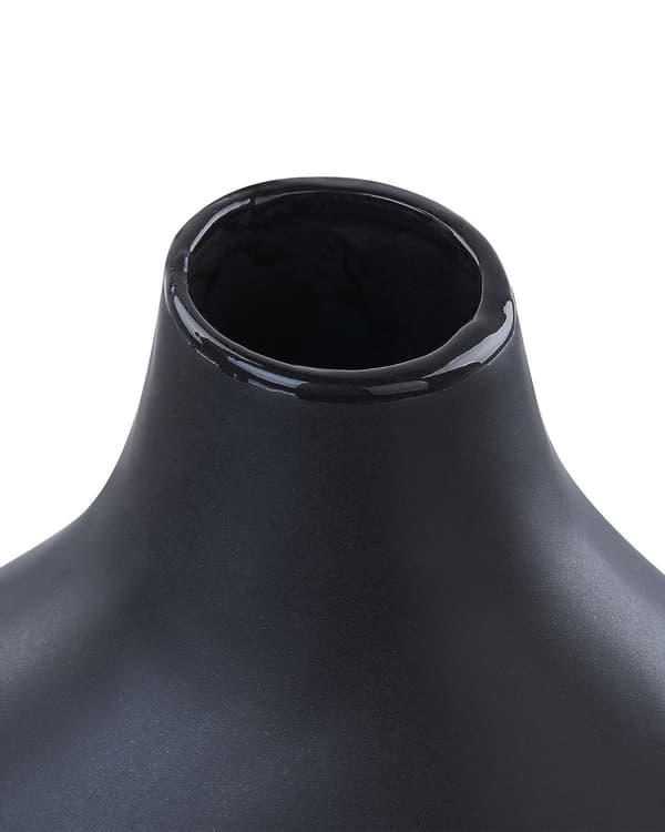 Blomvas Svart Porslin 30 cm Prydnad Handgjord Bordsvas Hemtillbehör Dekoration Modern Design Vardagsrum Sovrum