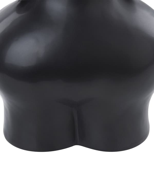 Dekorativ Vase Svart Dolomitt Keramikk 20 cm Borddekorasjon Kroppsform Skulptur Boho Minimalistisk Blomstervase