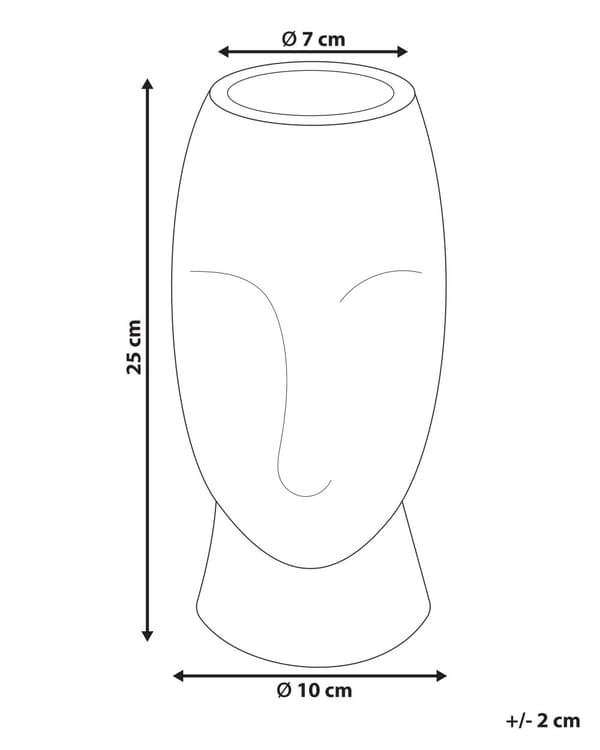 Dekorativ Vase Rosa Keramikk 25 cm Borddekorasjon Kroppsform Skulptur Boho Minimalistisk Blomstervase