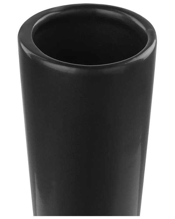 Dekorativ Vase Svart Dolomitt Keramikk 32 cm Borddekorasjon Kroppsform Skulptur Boho Minimalistisk Blomstervase