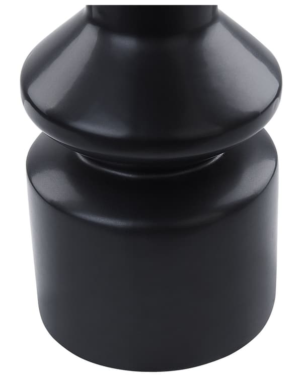 Dekorativ Vase Svart Dolomitt Keramikk 32 cm Borddekorasjon Kroppsform Skulptur Boho Minimalistisk Blomstervase