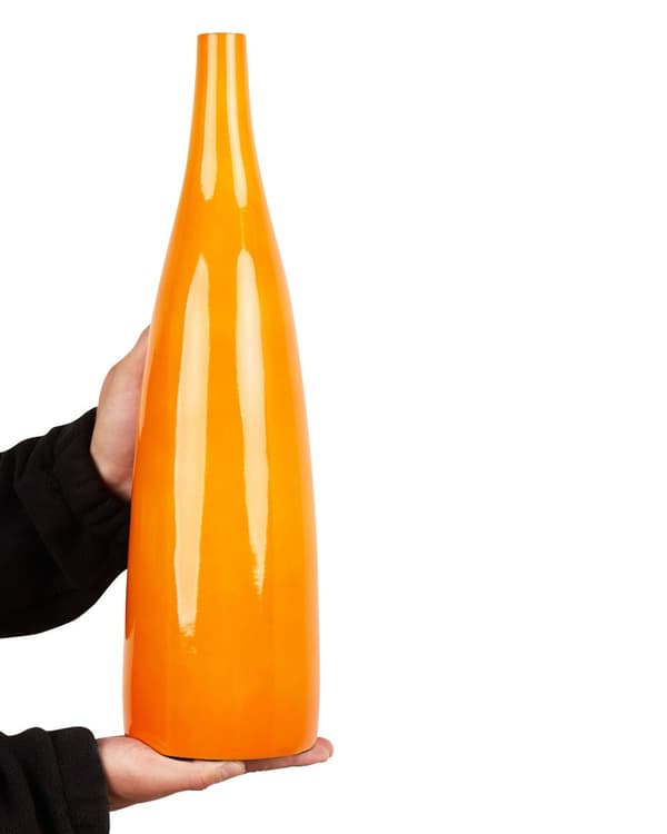 Dekorativ Vase 50 cm cm Terracotta Moderne Neon Oragne Stue Soveværelse