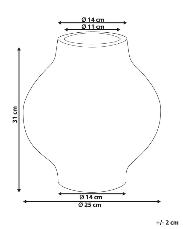 Dekorativ Vase Taupe Terracotta Elegant Moderne Stue Soveværelse