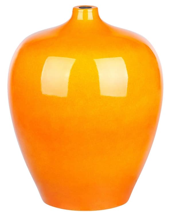 Dekorativ Vas 37 cm Terracotta Modern Neon Orange Vardagsrum Sovrum