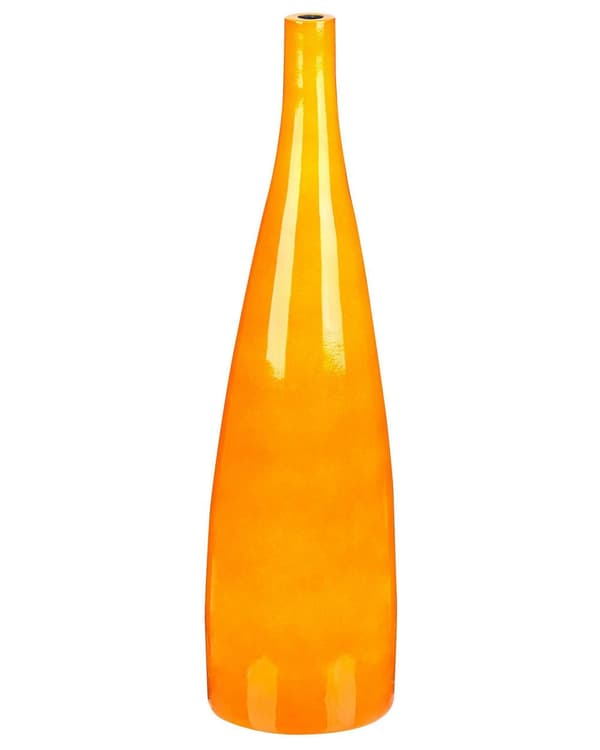 Dekorativ Vas 50 cm Terracotta Modern Neon Orange Vardagsrum Sovrum