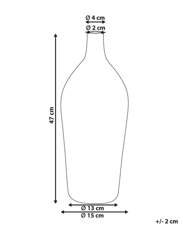 Kukkamaljakko ruskeanharmaa 15 x 47 x 15 cm terrakotta vedenkestävä käsintehty perinteinen moderni