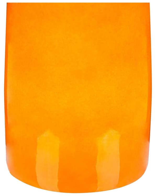 Kukkamaljakko oranssi 13 x 50 x 13 cm terrakotta vedenkestävä käsintehty moderni