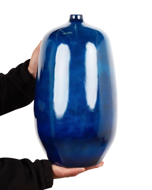 Burkformad Blomvas Mörkblå Terracotta Modern Hög Vardagsrum Sovrum