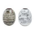 Pikkukuva 1 / 2: Maljakko DKD Home Decor Metalli Ruskea Valkoinen Marmori Moderni (13 x 13 x 16 cm) (2 osaa)