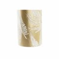 Miniatyrbillede 2 af 3: Vase DKD Home Decor Gylden Metal Flødefarvet Tropisk Blad af en plante (21 x 21 x 71 cm)