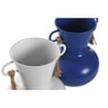 Miniatyrbillede 3 af 3: Vase DKD Home Decor Metal Hvid Marineblå (12 x 12 x 16 cm) (2 enheder)