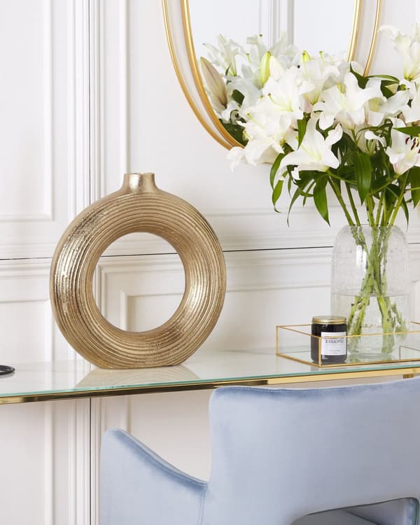Dekorativ Vas Comal Aluminium Sliten Look Hemdekor Glamorös Modern Design