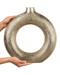 Miniatyrbild 5 av 8: Dekorativ Vas Comal Aluminium Sliten Look Hemdekor Glamorös Modern Design