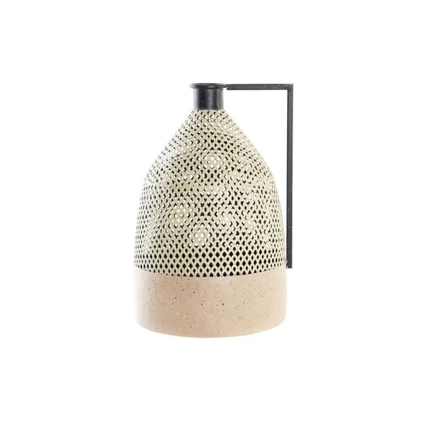 Vase DKD Home Decor Sort Metal Brun Lys brun (26 x 26 x 39 cm)