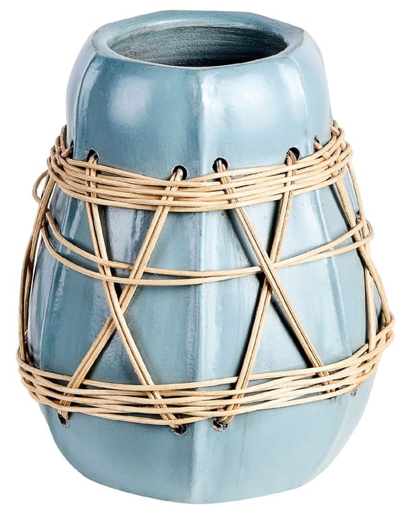 Dekorativ Vase Hvid Terracotta Stonewear Naturlig Stil Boligindretning til Tørrede Blomster