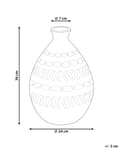 Miniatyrbillede 3 af 6: Dekorativ Vase Brun og Sort Terracotta Stonewear Naturlig Stil Boligindretning til Tørrede Blomster