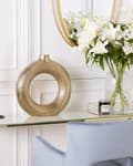 Miniatyrbilde 4 av 8: Vase Gull Aluminium 40 cm Slitt finish Glam Moderne Dekorasjon Tilbehør