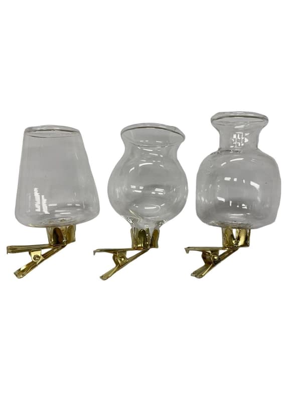 Vas med klämma 3-pack Klar