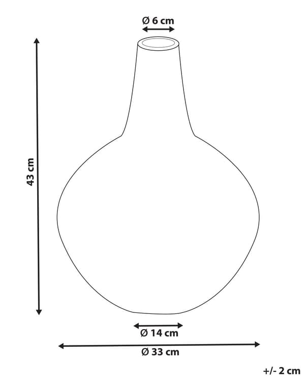 Dekorativ Vase Blå Terrakotta 43 cm Håndlaget Rustikk mønster Boho Hjemtilbehør