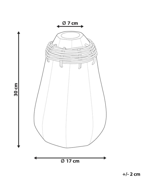 Dekorativ Vase Grå Hvit Terrakotta 30 cm Håndlaget Rustikk mønster Boho Hjemtilbehør
